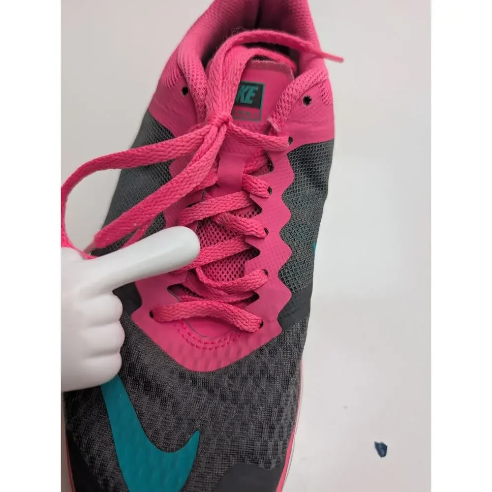 Nike Womens FS Lite Run 3 Black Pink Running Shoes 807145-011 Size 7 Athletic